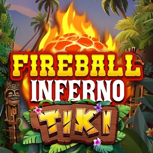 Official Slots logo: Fireball Inferno Tiki by NetEnt at Katanaspin Casino